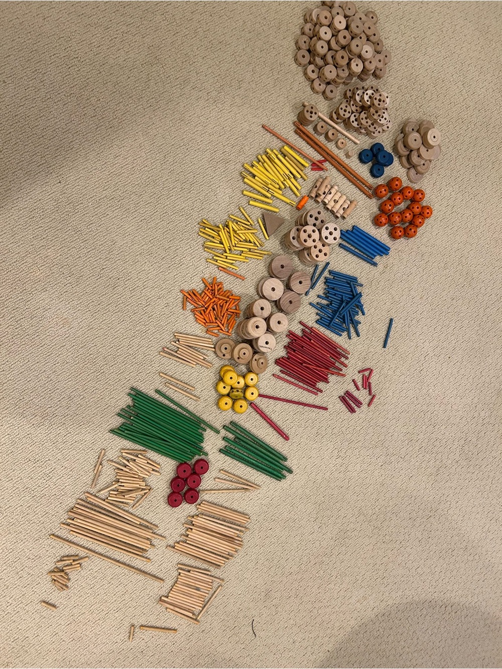 Vintage wood Tinker Toys